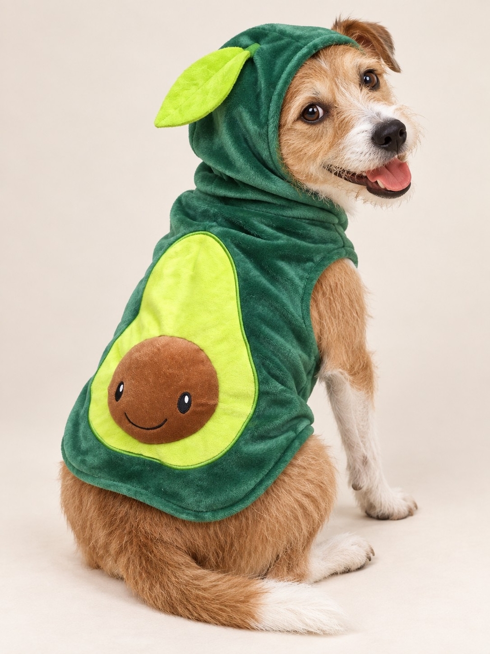 Green Avocado Dog Hoodie - Cute Pet Costume